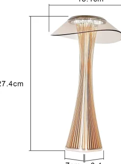 NETTLIFE Lampe de table LED tactile dimmable avec batterie lampe de chevet diurne avec USB