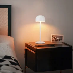 Nettlife lampe de table led sans fil : lampe de table tactile à intensité variable avec 3 températures de couleur usb