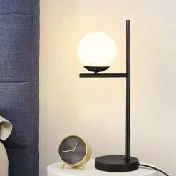 NETTLIFE lampe de Table salon lampe de chevet E27 noir moderne verre Design Vintage rétro industriel lampe de Table avec 1.5M