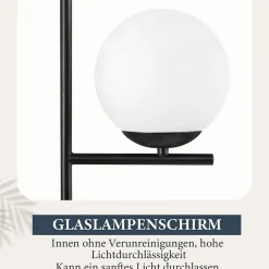 NETTLIFE lampe de Table salon lampe de chevet E27 noir moderne verre Design Vintage rétro industriel lampe de Table avec 1.5M