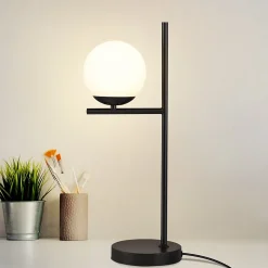 NETTLIFE lampe de Table salon lampe de chevet E27 noir moderne verre Design Vintage rétro industriel lampe de Table avec 1.5M