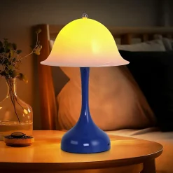 Nettlife Lampe de Table Sans Fil LED - Lampe Chevet Tactile Dimmable, 3 Températures, Rechargeable USB, Design Moderne