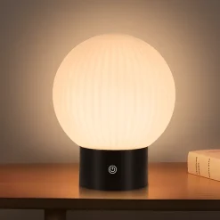 NETTLIFE Lampe de table sans fil rechargeable Lampe LED tactile USB, dimmable, IP44