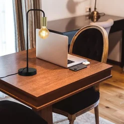 NETTLIFE lampe de table Vintage lampe de chevet salon - noir or industriel E27 lampe de table enfants dans chambre veilleuse