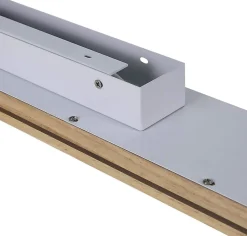 NETTLIFE Lampe murale LED en bois 16W, lampe de couloir 100cm, blanc chaud