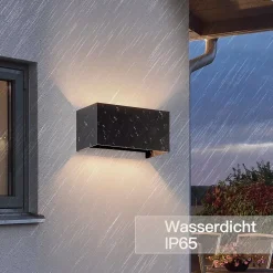 NETTLIFE Lampe Murale LED Noire IP65, Lumière Blanche Chaude Réglable G9, Applique Intérieure Extérieur pour Salon