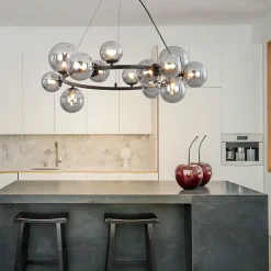 NETTLIFE Lampe suspendue table à manger lampe suspendue salon - lampe suspendue 14 ampoules G9