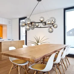 NETTLIFE Lampe suspendue table à manger lampe suspendue salon - lampe suspendue 14 ampoules G9