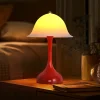 Nettlife Lampe Table Sans Fil LED - Lampe Chevet Tactile, Rouge Forme Chapeau, USB Rechargeable, Veilleuse Salon Chambre
