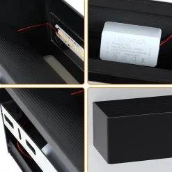 NETTLIFE LED Applique murale intérieure - Eclairage mural noir 5W 3000K