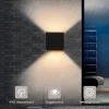 NETTLIFE LED Applique Noire, 2 pièces - Extérieur Intérieure Lampe Murale 5W , double faisceau réglable étanche IP65 230V 3000K