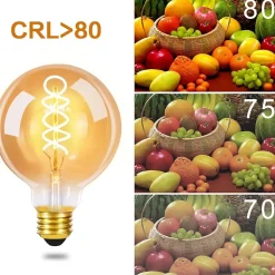 NETTLIFE LED Edison ampoule rétro boule ampoule 4W G80 lampes globe décoratives blanc chaud 2200K LED