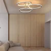 NETTLIFE LED Plafonnier Moderne Anneaux Design Lumière Blanc Chaud 3000K 41W 3 Flammes