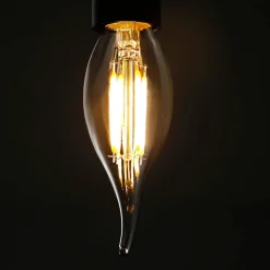NETTLIFE Lot de 6 ampoules LED E14 4W blanc 2700K lampe bougie chaud filament rétro Edison vintage économie d'énergie en verre