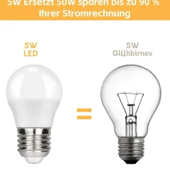 NETTLIFE Lot de 6 ampoules LED E27 blanc chaud 5 W 3000 K, ampoule blanche chaude, lampe à économie d'énergie