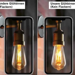 NETTLIFE Lot de 6 ampoules LED E27 blanc chaud ampoules Edison rétro 2200K ST64 lampe antique économie d'énergie 4W