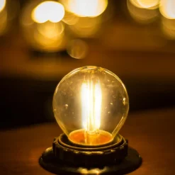 NETTLIFE Lot de 6 ampoules LED E27 à filament vintage blanc chaud 2700K 4W modèle G45 en verre de haute qualité