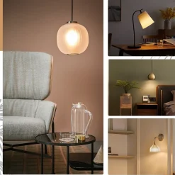 NETTLIFE Lot de 6 ampoules LED E27 à filament vintage blanc chaud 2700K 4W modèle G45 en verre de haute qualité