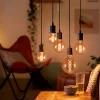 NETTLIFE Lot de 3 ampoules LED E27 vintage ampoule rétro Edison G80 4W lampes globe décoratives à filament blanc chaud 2200K