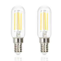 NETTLIFE Lot de 2 ampoules LED E14 blanc froid vintage T25 4W 6000K à économie d'énergie style Edison avec filament