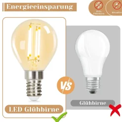 NETTLIFE Lot de 6 ampoules LED E14 vintage Edison - ampoules à filament blanc chaud G45 2700K 4W en verre de haute qualité