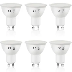 NETTLIFE Lot de 6 ampoules LED GU10 blanc froid lampe 6 W 5000 K remplace les ampoules 60W économie d'énergie réflecteur