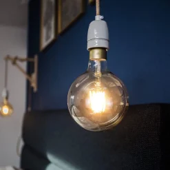 NETTLIFE Lot de 2 ampoules LED E27 vintage ampoules rétro G80 Edison à filament blanc chaud 2700K 4W économie d'énergie