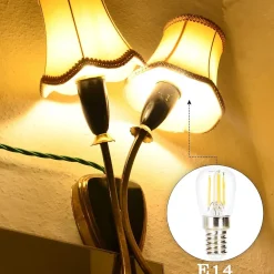 NETTLIFE Lot de 10 ampoules LED E14 ST25 blanc 2700K chaud ampoules 4W de remplacement pour lampe vintage 40W