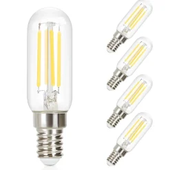 NETTLIFE Lot de 4 ampoules LED E14 blanc froid vintage : ampoules T25 4 W 6000 K à économie d'énergie