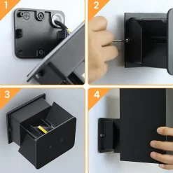 NETTLIFE Lot de 2 appliques LED extérieur intérieur - 5W IP65, noir, blanc chaud 3000K