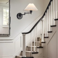 NETTLIFE Lot de 2 appliques vintage E27, rétro, orientable, max 40W, blanc