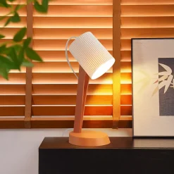 Nettlife Lot de 2 lampes de table oranges E14 modernes, câble intégral, pour salon