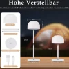 Nettlife lot de 2 lampes de table led sans fil : lampe de table tactile à intensité variable avec 3 températures de couleur