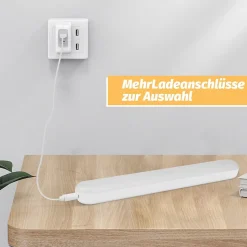 NETTLIFE Lumière d'armoire LED de cuisine avec capteur de mouvement - Lampe de cuisine rechargeable USB Lumière d'armoire 24CM