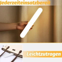 NETTLIFE Lumière d'armoire LED de cuisine avec capteur de mouvement - Lampe de cuisine rechargeable USB Lumière d'armoire 24CM