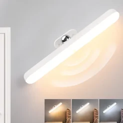 NETTLIFE Lumière d'armoire LED de cuisine avec capteur de mouvement - Lampe de cuisine rechargeable USB Lumière d'armoire 24CM