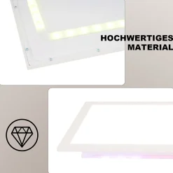 NETTLIFE Panneau LED 100 x 25 cm - Plafonnier à intensité variable, rétroéclairage RVB, 24 W, blanc chaud, blanc neutre