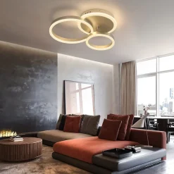 NETTLIFE Plafonnier à Led à intensité variable Ring Design avec télécommande Moderne 46W