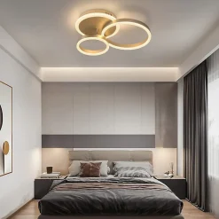 NETTLIFE Plafonnier à Led à intensité variable Ring Design avec télécommande Moderne 46W