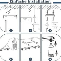 NETTLIFE Plafonnier 5 Spots moderne : plafonnier Noir spot GU10 spots métal intérieur pour salon,sans ampoule