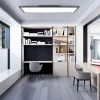 NETTLIFE Plafonnier LED 120 x 30, panneau à intensité variable, lampe longue lumière du jour, 40W, bureau plat, avec télécommande