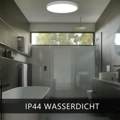 NETTLIFE Plafonnier LED 28 cm Rond IP44 Blanc 4000 K 17 W Plat pour Chambre Cuisine Salle de Bain Couloir