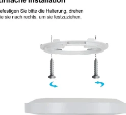 NETTLIFE Plafonnier LED 28 cm 30 W rond IP44 Lampe de à intensité variable pour salle de bain et couloir avec télécommande