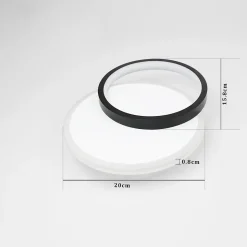 NETTLIFE Plafonnier LED 12 W Lampe de 3000 K Blanc Chaud Lampe de Chambre Lampe Design Moderne Plafond Salon Noir Rond pour