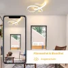 NETTLIFE Plafonnier LED Blanche Moderne 3000K Blanc Chaud Couloir 19W Petite Lampe de Chambre Design Géométrie pour Salon Cuisine
