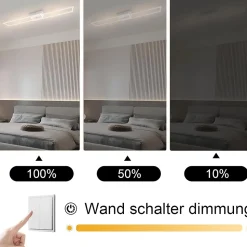 NETTLIFE Plafonnier LED Blanc Cadre Moderne 32W 3000K