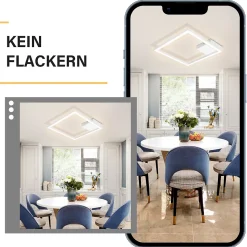 NETTLIFE plafonnier LED blanc 12W moderne 3000K blanc chaud