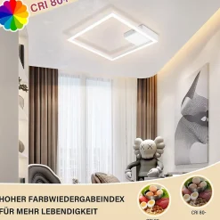 NETTLIFE plafonnier LED blanc 12W moderne 3000K blanc chaud