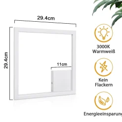 NETTLIFE plafonnier LED blanc 12W moderne 3000K blanc chaud