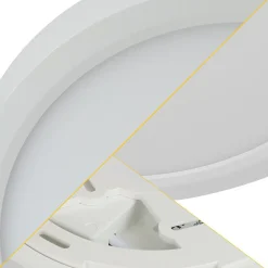 NETTLIFE Plafonnier LED chambre lampe plate 22cm 15W cuisine IP44 couloir ronde blanc chaud pour salle de bain